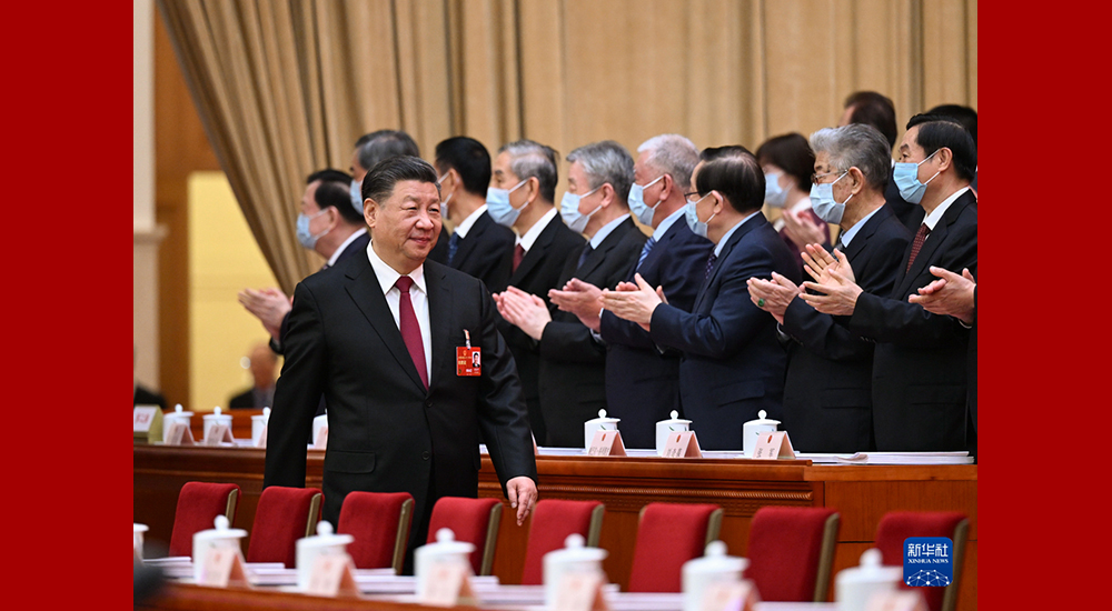 3月5日，第十四屆全國人民代表大會第一次會議在北京人民大會堂開幕。習近平步入會場。